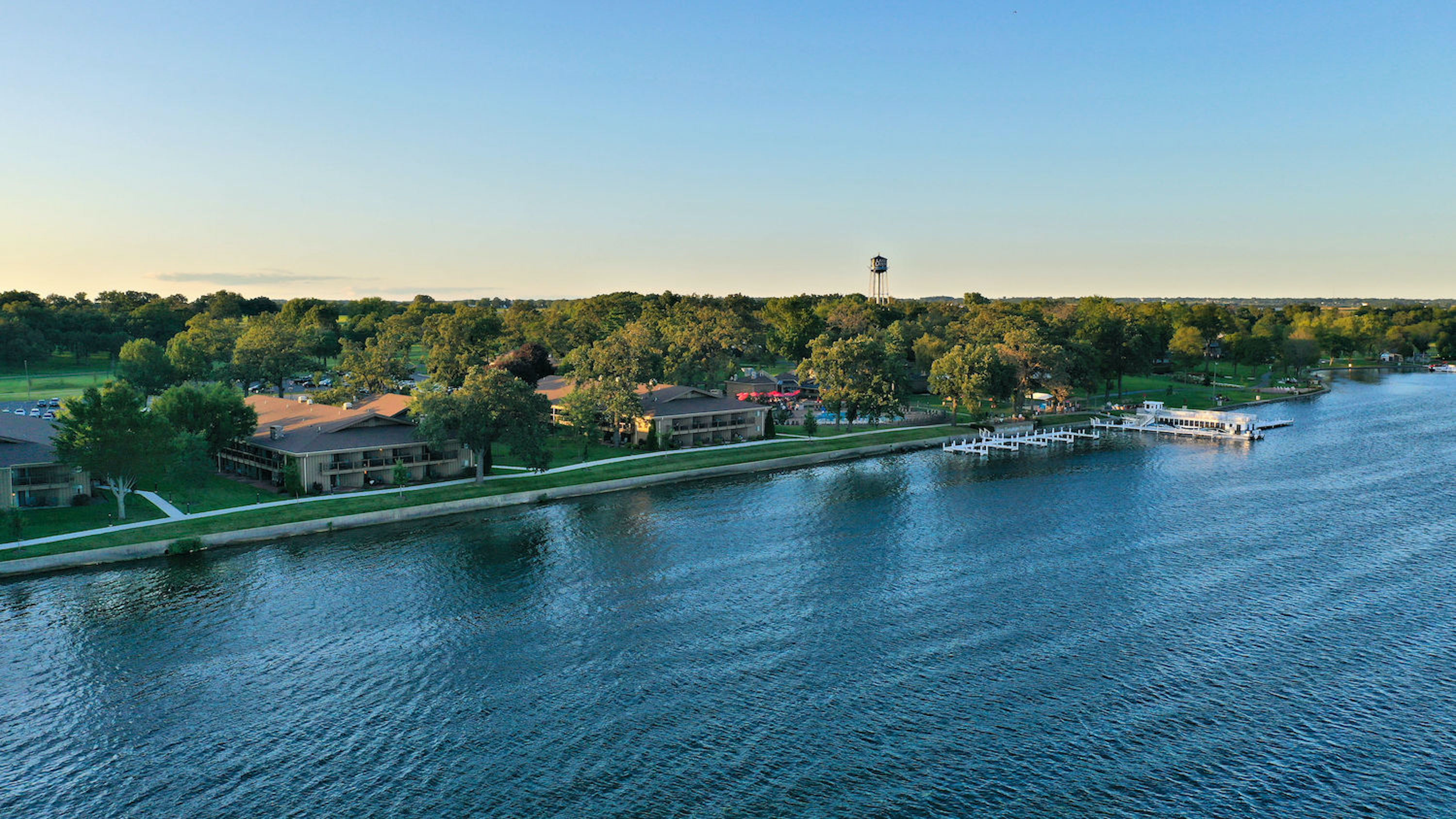 Lake Lawn Resort aerial shot